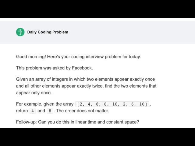 Daily Coding Problem #140 - Facebook interview question