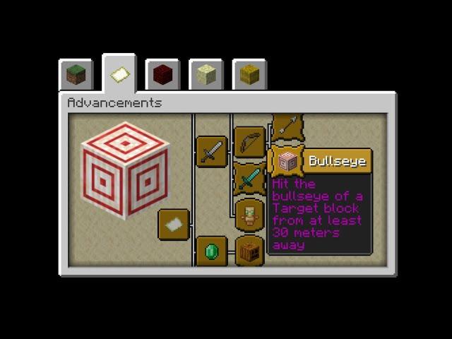 minecraft bullseye advancement tutorial