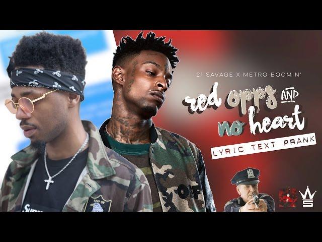 21 SAVAGE " RED OPPS & NO HEART " LYRIC TEXT PRANK ON POLICE OFFICER | GONE WRONG