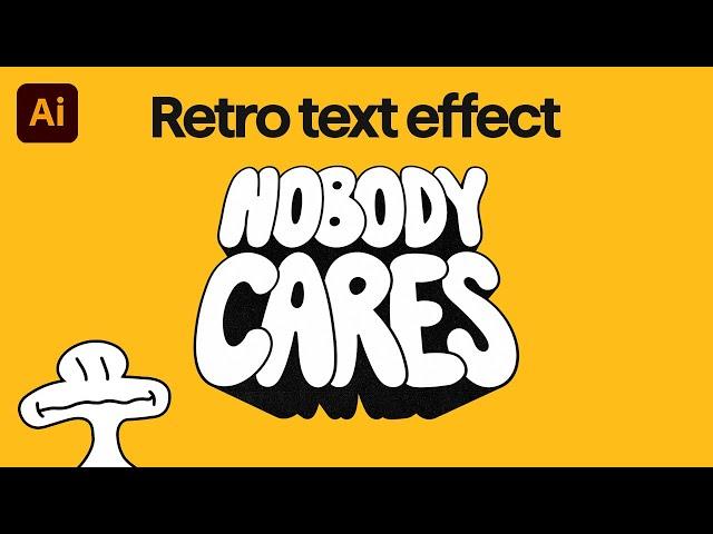 Easy Retro 3D Text Effect in Illustrator