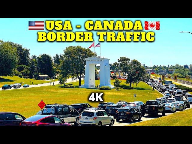 USA CANADA border Exploring PEACE ARCH PARK  