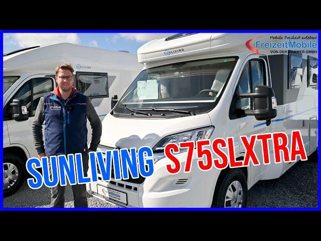 Sun Living S75 SL X-TRA Modell 2021 - Familienmobil mit Hubbett und schönen Einzelbetten