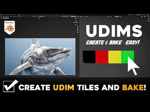 How to Set-Up and Bake UDIMS in Blender