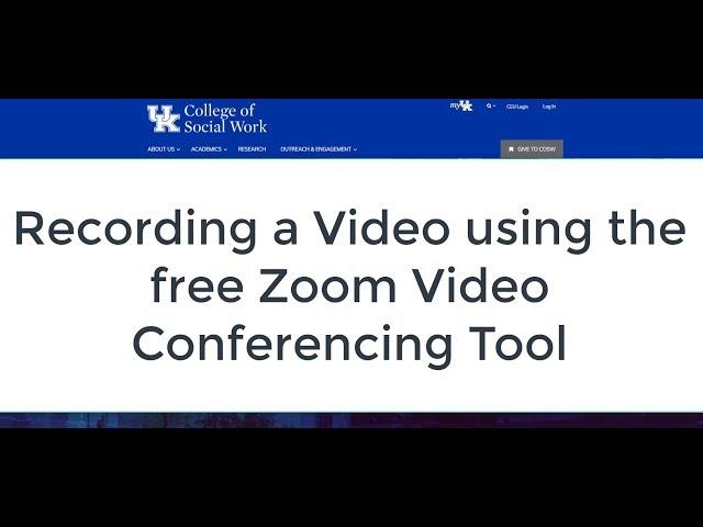 How to Record Video with the Zoom video conferencing service