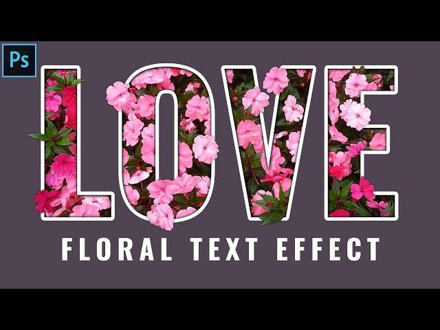 Floral Typography Paper Cut Text Effect - Photoshop Tutorial