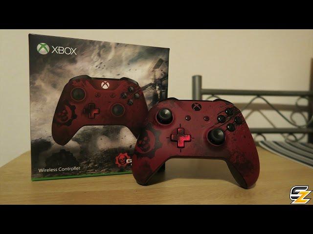 Gears of War 4 Crimson Omen Limited Edition Xbox One Controller Unboxing!