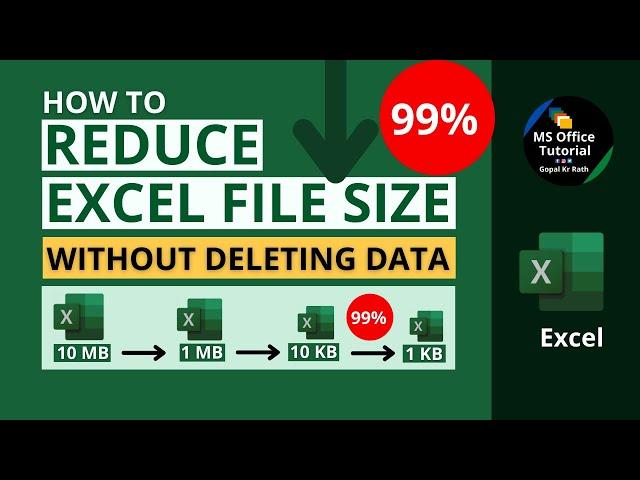 How to Reduce Excel File Size without Deleting Data