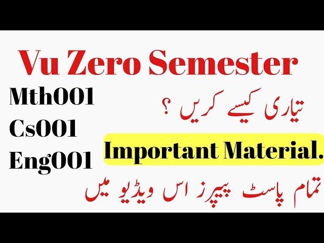 Special video for Zero Semester Students, Mth001 ,cs001,eng001 ,How to prepare for final,