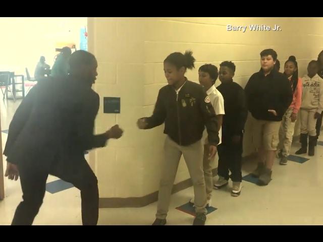 Teacher Has Incredible Handshakes With Each Student | ABC News