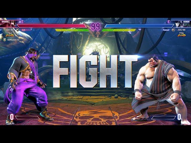 Street Fighter 6  Hamad (#1 Ranked E.Honda) Vs JB (#2 Ranked Rashid)SF6 High Level Matches!