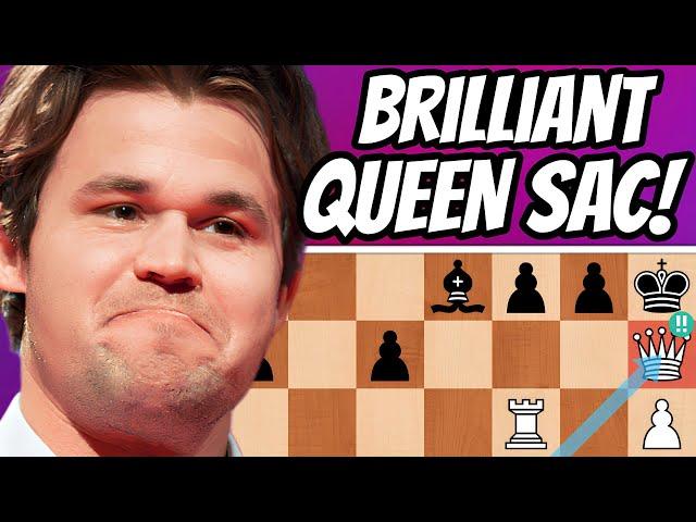 "Wow!" Magnus Carlsen's JAW-DROPPING Queen Sac Leaves Sergey Karjakin Speechless! (WCC 2016!)