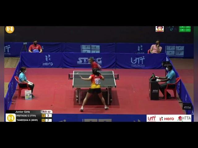 best topspin forehand Tabletennis upcoming Star Taneesha under15 India no 5 in Junior and Youth.