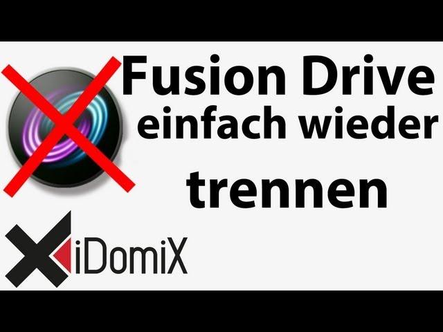 Fusion Drive trennen, deaktivieren, rückgängig machen, separieren