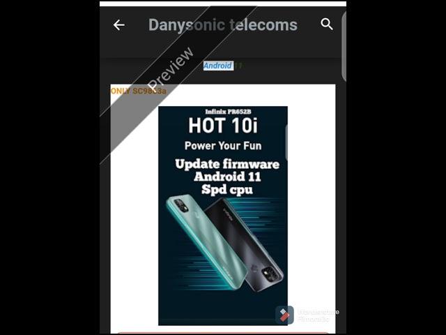 Infinix pr652b FRP BYPASS/ ful ROM ( Phone Infinix PR652B HOT 10i – ROM Android 11SC9863a