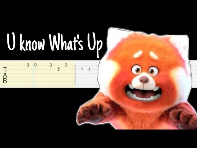 Turning Red - U Know What's Up (Easy Guitar Tabs Tutorial)