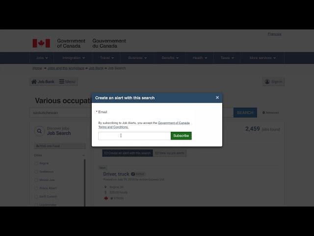 How to Use Job Alerts | Job Bank