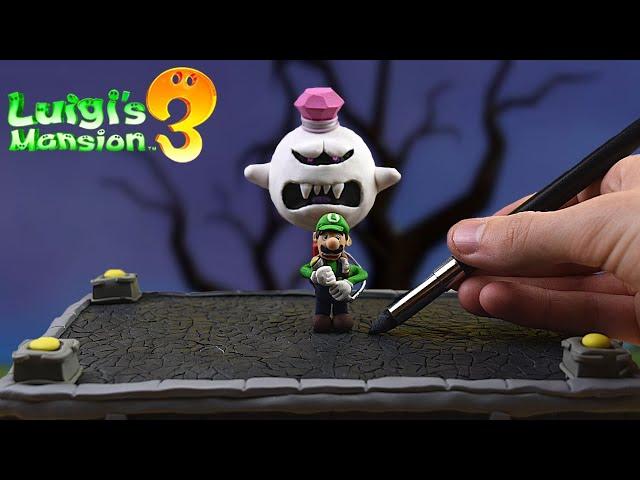 King Boo Boss Battle - (Luigi's Mansion 3) Made With Polymer Clay