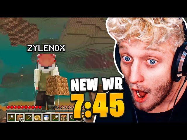 The NEW Minecraft Speedrun World Record (7:45)