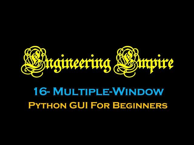 16- Two Ways for Multiple Window in tkinter- Python for Beginners