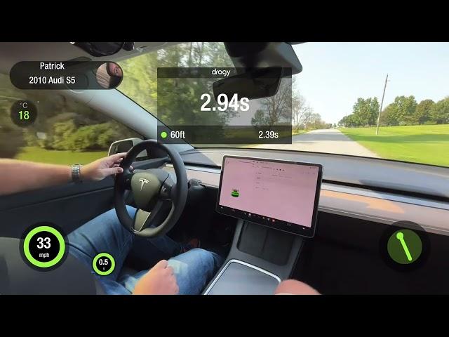 Tesla Model Y Long Range 1/4 mile Dragy