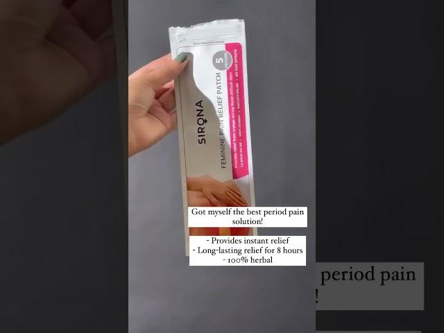 How To Treat Period Cramps Pain | Sirona Feminine Pain Relief Patches | Sirona #Shorts