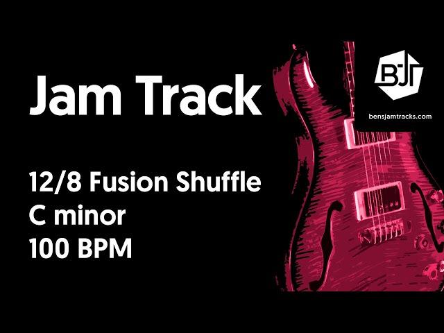 12/8 Fusion Shuffle Jam Track in C minor "Ace of Hearts" - BJT #46