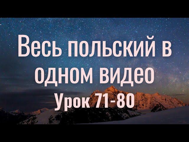 Весь польский за 100 уроков. Польские слова и фразы. Польский с нуля. Польский язык. Часть 71-80