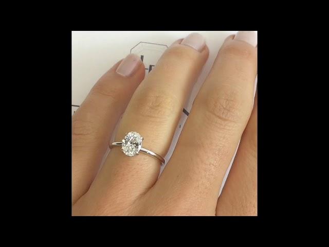 1 carat Oval Diamond Engagement Ring