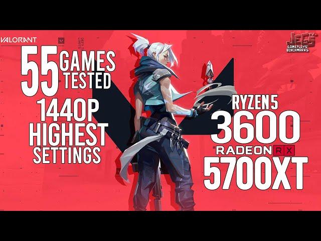 Ryzen 5 3600 + RX 5700 XT in 55 games ultra settings 1440p benchmarks!