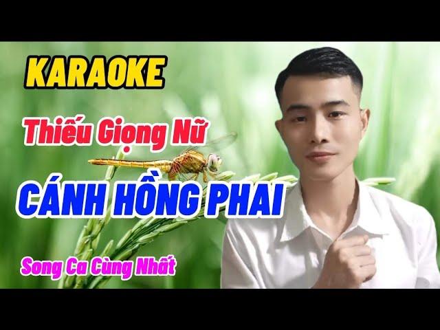 CÁNH HỒNG PHAI Karaoke Song Ca Thiếu Giọng Nữ