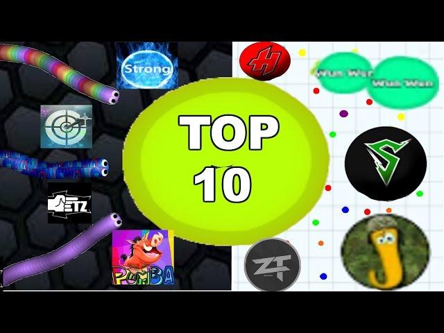 NEW! [TOP 10] AGARIO VS SLITHERIO PLAYERS (2015&2016) THE BEST EVER MOMENTS