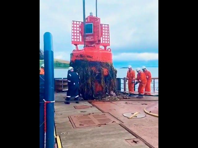 Sea Buoy Buoys used by sailors asavigational aids are floating chambersattached to the seabed