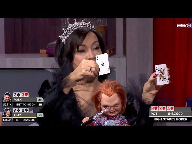 Jennifer Tilly Faces $130,000 All-In Shove from Doug Polk on High Stakes Poker!