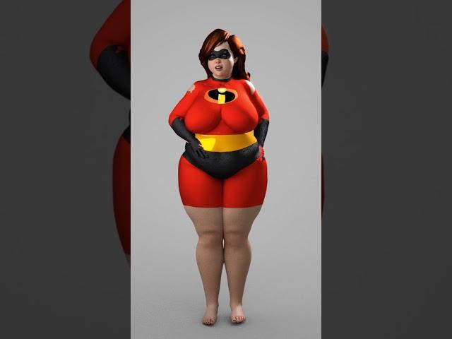 Mrs. Incredible Elastigirl Fit To Fat Transformation #shehulk #musclegrowth