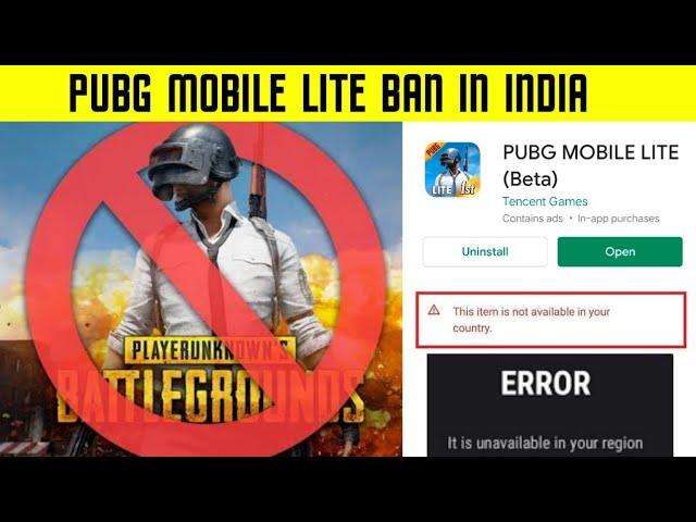  PUBG Mobile Lite Banned in India | What Next ? |