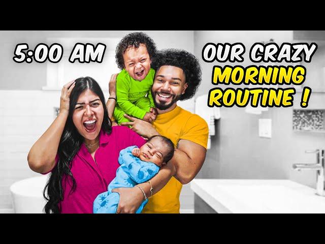 Our Morning Routine with a Newborn & Toddler *CHAOS*