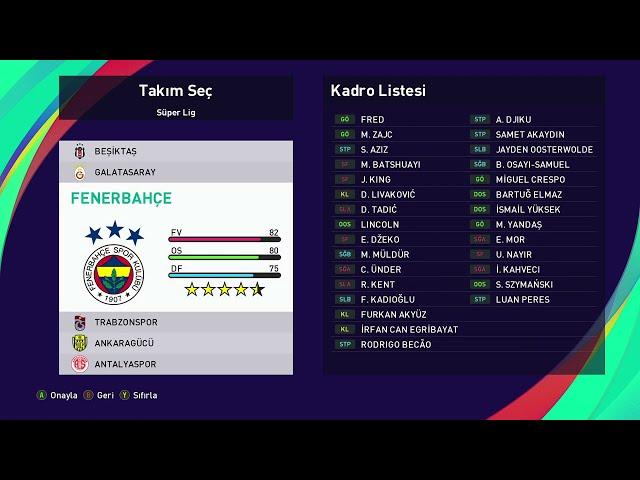 eFootball PES 2021 SEASON UPDATE TÜRKÇE SPİKER, LİSANS VE GÜNCEL TRANSFER Yaması