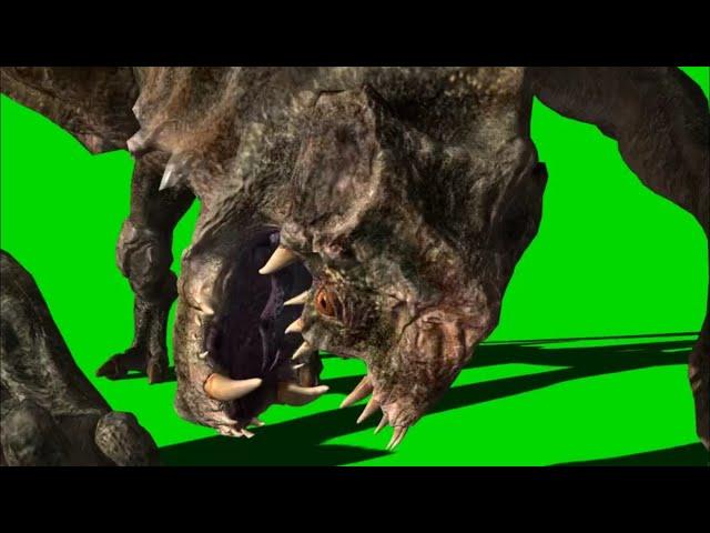 Green Screen Monster Attacks different angles