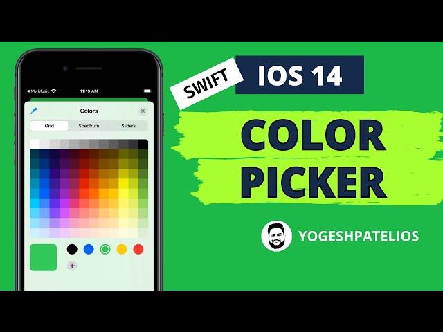 iOS 14 - Color Picker Controller or Color Picker in Swift 5 Xcode 12 Hindi (UIKit) 2021.