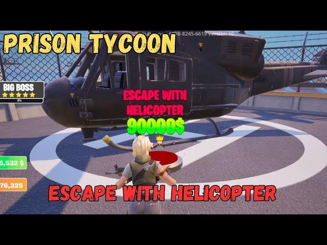 HOW TO ESCAPE WITH HELICOPTER PRISON TYCOON MAP FORTNITE CREATIVE -  TUTORIAL estate vault card