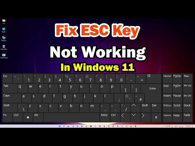 How to fix ESC Key Not Working In Windows 11