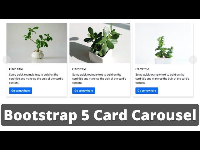 Bootstrap 5 Card Carousel | Multiple items carousel