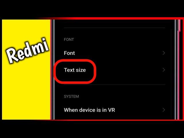 how to set text size in redmi mobile | redmi note 10 pro