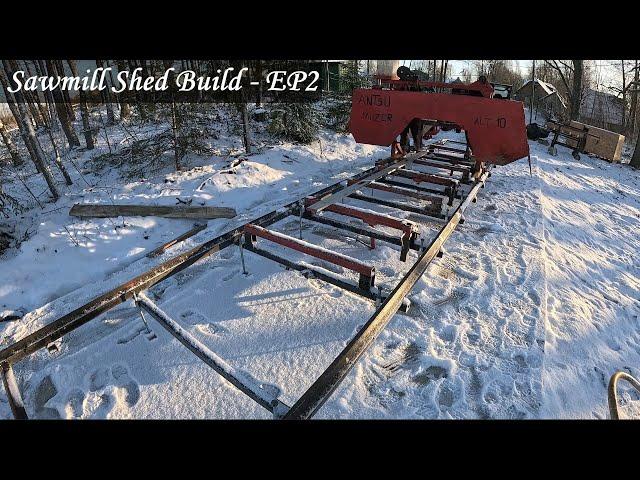 Building a new sawmill shed (ep2) - Installing the Sawmill