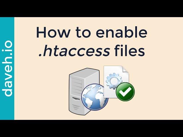 Enable .htaccess files in the virtual host configuration