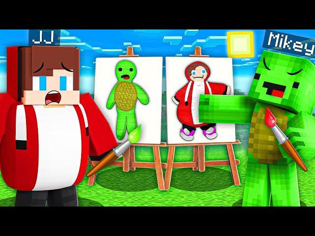 JJ vs Mikey SPEED DRAWING Battle in Minecraft Challenge - Maizen JJ and Mikey