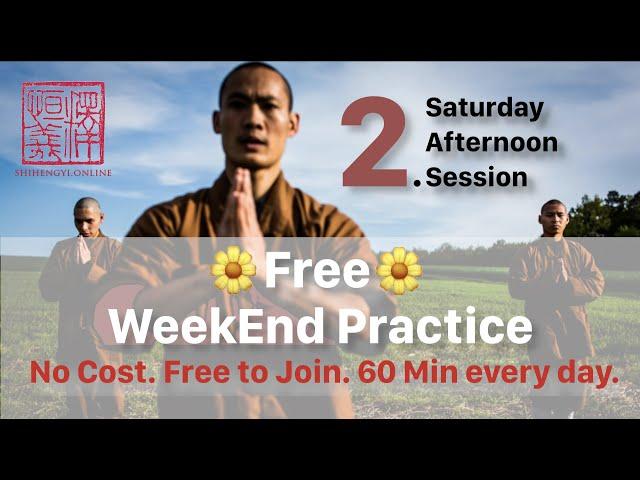  WeekEnd Practice  Session 2: Saturday Afternoon (60 Min)