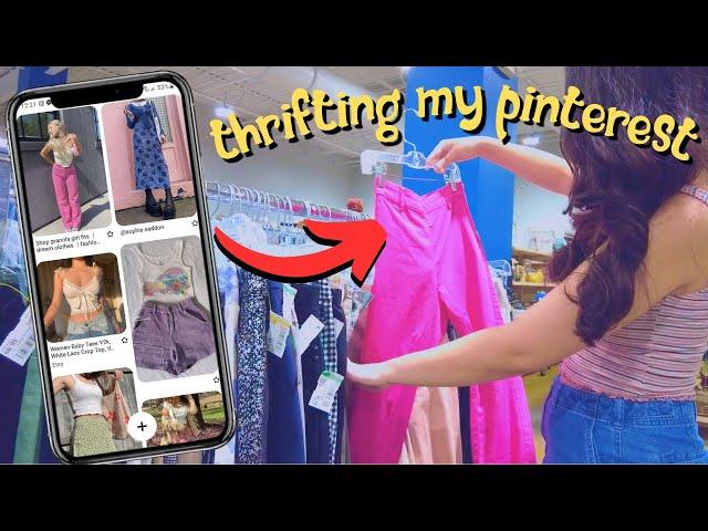 thrift with me using my PINTEREST BOARD! 