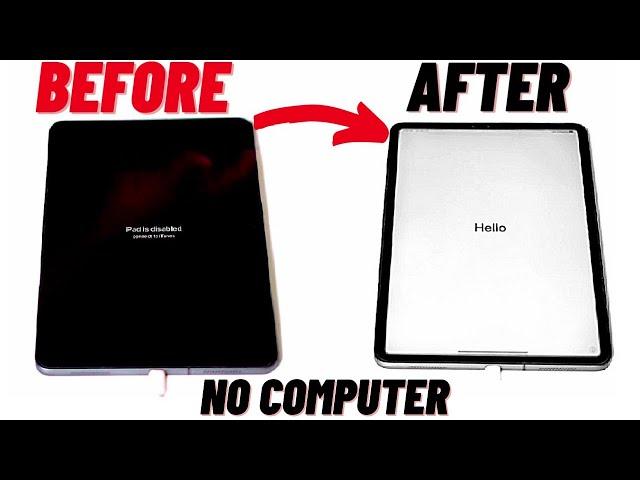 Fix "iPad is Disabled Connect to iTunes" without COMPUTER