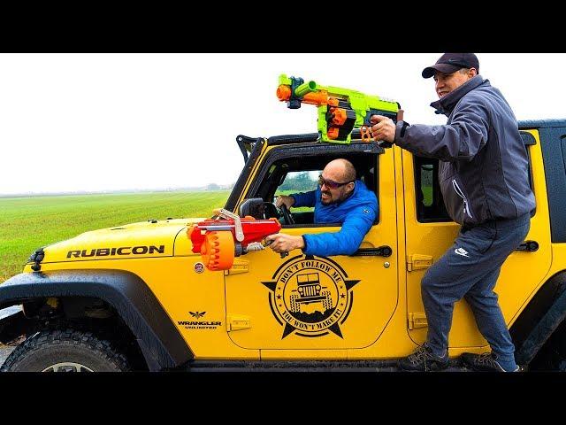 Jeep VS Nerf. Джип ВЕЗДЕХОД. НЕ простая МИССИЯ.